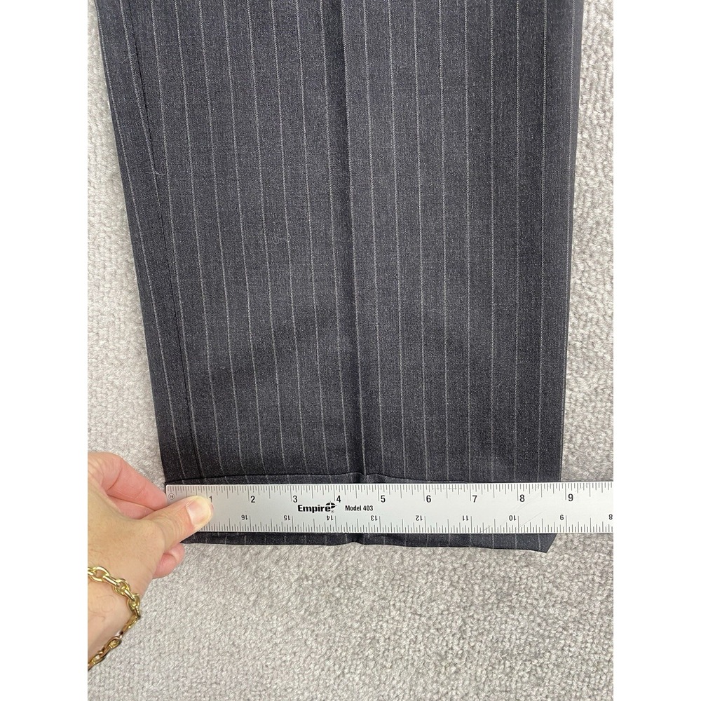 Jos. A Bank Suit 41 L Gray Wool Striped Premium Business Jacket Pants Set 36x34 - Picture 13 of 16
